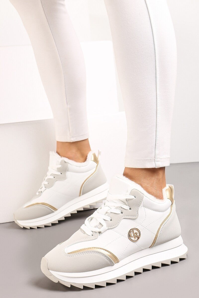 Sneakers with decorative details, white