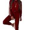 Women Set Summer Long  Sleeve Top And Pants Jogger Sweatpant Two Piece
