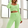 Soft Suits Seamless Solid Color Yoga Suits Bubble Butt Leggings Gym