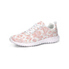 Womens Sneakers, Pink & White Low Top Canvas Running Shoes